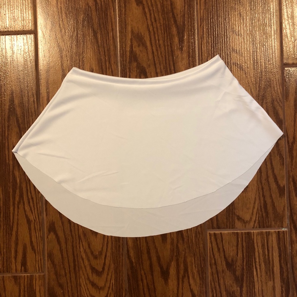 White pull on ballet skirt